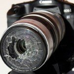 Повреждение объектива цифрового фотоаппарата